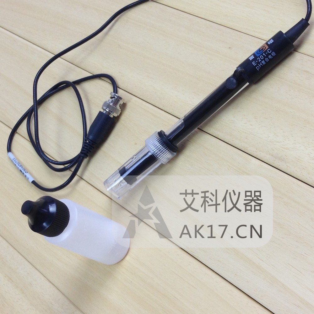 上海雷磁E-201-C型pH可充式復(fù)合電極 用于PH計BNC（Q9型）